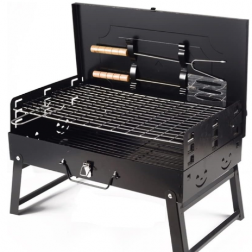 - BBQ PORTATIL CON UTENCILIOS (8 UND X CAJA)